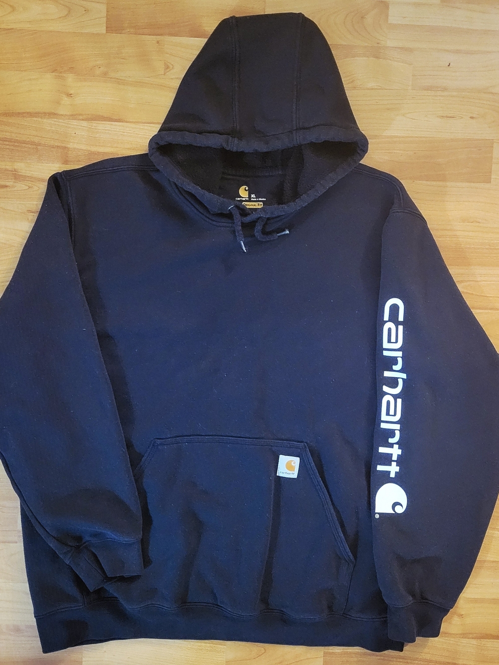 Carhartt XL Original Fit Black Hoodie Sweater Extra Large